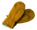 Men's Deerskin Suede Leather Insulated Mitts