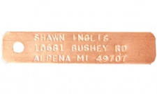 Copper Trap Tags (Machine Stamped)