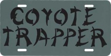 Coyote Trapper License Plate
