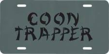 Coon Trapper License Plate