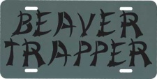 Beaver Trapper License Plate